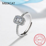 Radiant Cut 4ct Simulated Diamond cz Ring 925 Sterling Silver