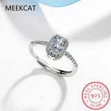 Radiant Cut 4ct Simulated Diamond cz Ring 925 Sterling Silver