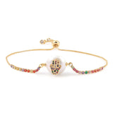 Rainbow CZ Tree Of Life Bracelet Evil Eye Charms Chain Bracelets