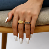 Rainbow Crystal Zircon Circle Rings CZ Open Finger Ring Engagement Wedding Gift