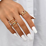 Rainbow Crystal Zircon Circle Rings CZ Open Finger Ring Engagement Wedding Gift