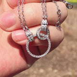 925 Silver Bracelet with Pave Diamond Charm