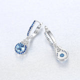 925 Silver Clip Earrings Sapphire Gemstone Fine Jewelry