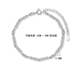 925 Silver CZ Tennis Chain Bracelet Wedding Jewelry