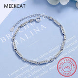 925 Silver CZ Tennis Chain Bracelet Wedding Jewelry