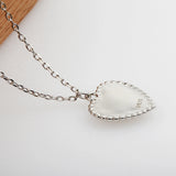 925 Silver Love Necklace Women Clavicle Peach Heart Pendant Jewelry