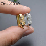 Cubic Zircon Beads Anti Fading Earring Hooks 20pcs