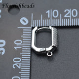 Cubic Zircon Beads Anti Fading Earring Hooks 20pcs
