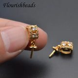 Anti Fade CZ Beads Earring Hooks for DIY Jewelry Making 30pcs