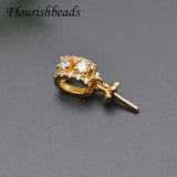 Anti Fade CZ Beads Earring Hooks for DIY Jewelry Making 30pcs