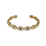 Zircon Chain Open Bracelet Flash High-End Women Jewelry