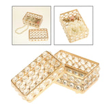 Rectangle Crystal Jewelry Box Organizer Storage Decor Gift