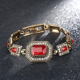 Red Crystal Bracelet Vintage Jewelry For Women