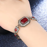 Red Crystal Bracelet Vintage Jewelry For Women