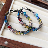 Gun Crystal Zircon Hoop Earrings for Women Halloween Party Accessories
