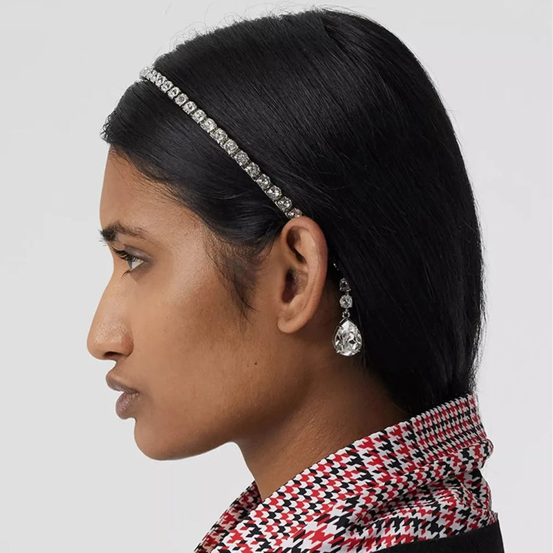 Rhinestone Water Drop Pendant Hair Hoop Headband Women Crystal Tassel Hairbands