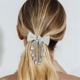Rhinestone Butterfly Tassel Hair Jewelry for Women