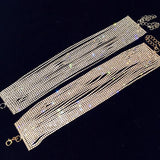 Multilayer Rhinestone Choker Crystal Necklace for Wedding