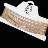 Multilayer Rhinestone Choker Crystal Necklace for Wedding