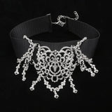 Rhinestone Choker Crystal Necklace Women gothic choker Maxi statement Necklace