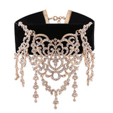 Rhinestone Choker Crystal Necklace Women gothic choker Maxi statement Necklace