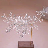 Crystal Flower Leaf Hair Band Headpiece Wedding Accessories