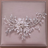 Crystal Flower Leaf Hair Band Headpiece Wedding Accessories