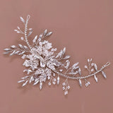 Crystal Flower Leaf Hair Band Headpiece Wedding Accessories