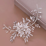 Crystal Flower Leaf Hair Band Headpiece Wedding Accessories