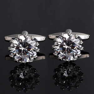 Rhinestone Cufflinks for Men French Shirt Business Banquet Wedding