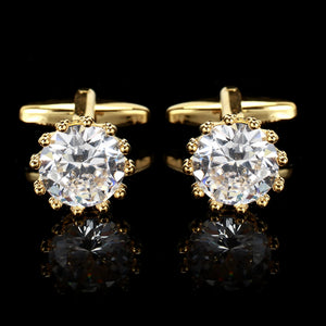 Rhinestone Cufflinks for Men French Shirt Business Banquet Wedding