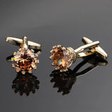 Rhinestone Cufflinks for Men French Shirt Business Banquet Wedding