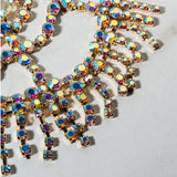 Crystal Rhinestone Head Chain Tassel Bridal Headpiece