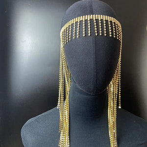 Rhinestone Forehead Tassel Head Chain Jewelry Bling Crystal Hair Band