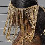 Rhinestone Forehead Tassel Head Chain Jewelry Bling Crystal Hair Band