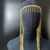 Rhinestone Forehead Tassel Head Chain Jewelry Bling Crystal Hair Band