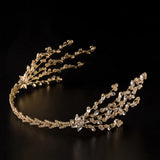 Rhinestone Hair Band Headband Women's Silver Plated Headdress Hair Accessories