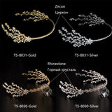 Rhinestone Hair Band Headband Women's Silver Plated Headdress Hair Accessories