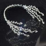 Rhinestone Hair Band Headband Women's Silver Plated Headdress Hair Accessories