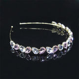 Crystal Water Drop Rhinestone Headband Bridal Crown Hair Accessory