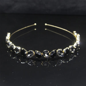 Crystal Water Drop Rhinestone Headband Bridal Crown Hair Accessory