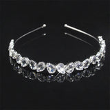 Crystal Water Drop Rhinestone Headband Bridal Crown Hair Accessory
