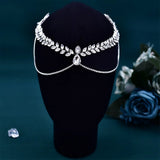 Rhinestone Headbands Bride Wedding Chain Jewelry with Hair Combs