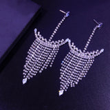 Crystal Tassel Anchor Drop Earrings for Women Christmas Bling Jewelry