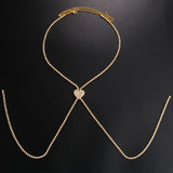 Crystal Tassel Heart Choker Necklace for Women
