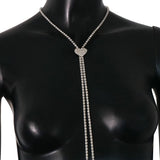 Crystal Tassel Heart Choker Necklace for Women