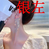 Long Tassel Ear Clip Zircon Ear Cuff Wedding Party