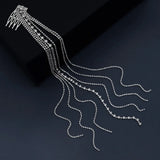 Rhinestone Tassel Hair Comb Hair Accessory for Women
