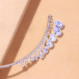 Crystal Tassel Drop Choker Necklace for Women
