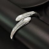 Rhinestones Cuff Bracelets Charm Bangles For Women Wedding Party Jewelry